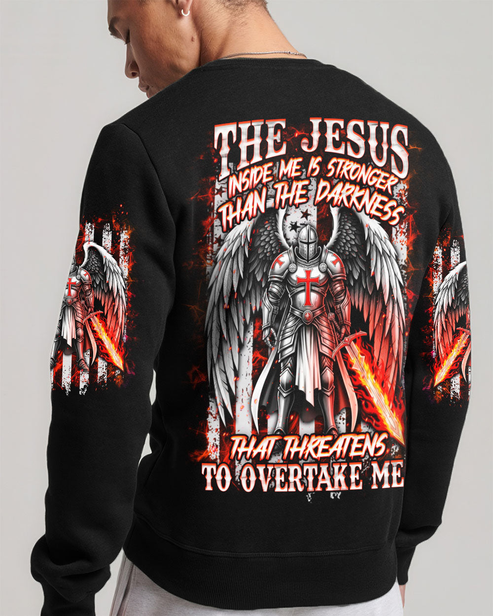 The Jesus Inside Me Is Stronger   Warrior Men's All Over Print Shirt - Yhhn2011251
