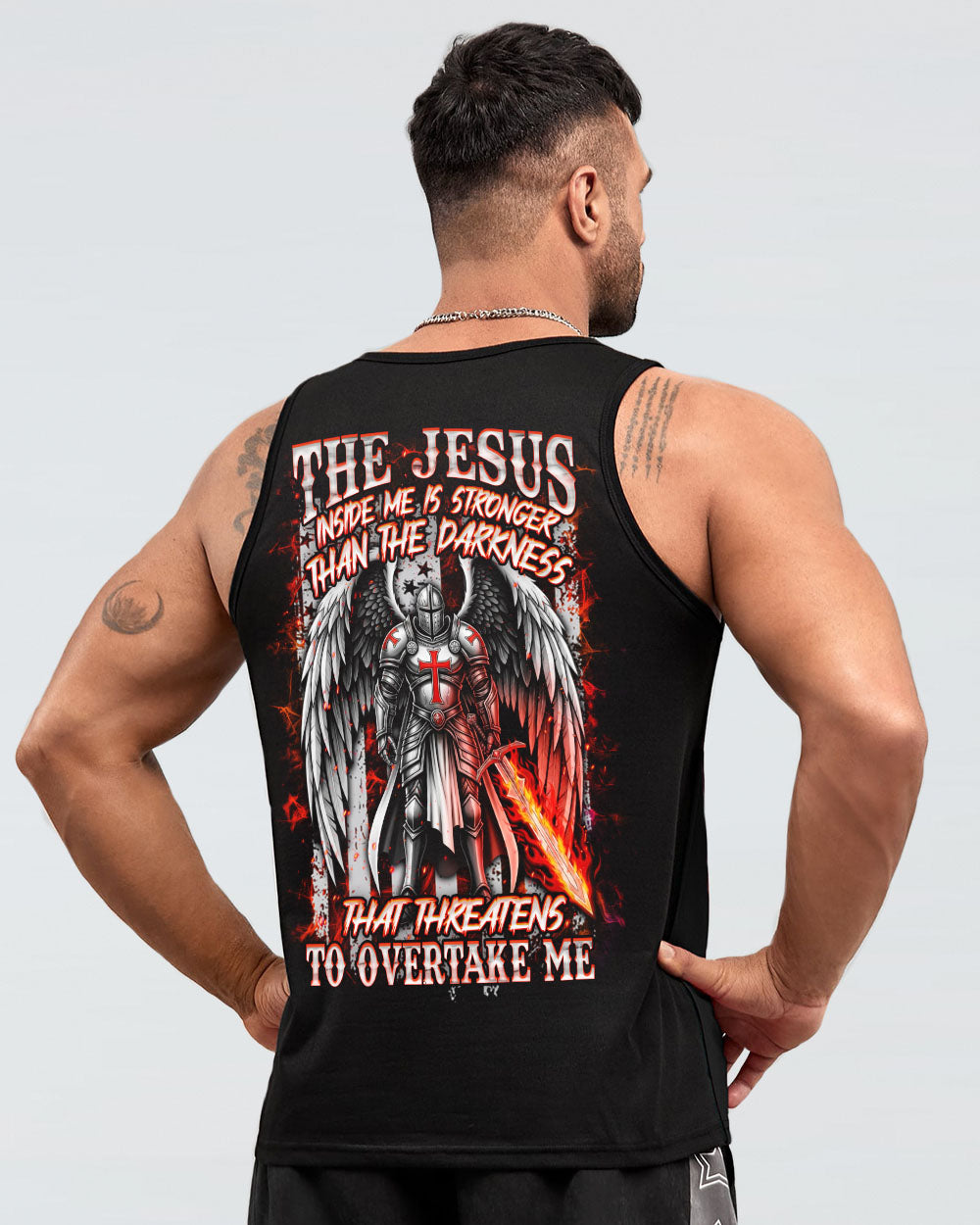The Jesus Inside Me Is Stronger   Warrior Men's All Over Print Shirt - Yhhn2011251