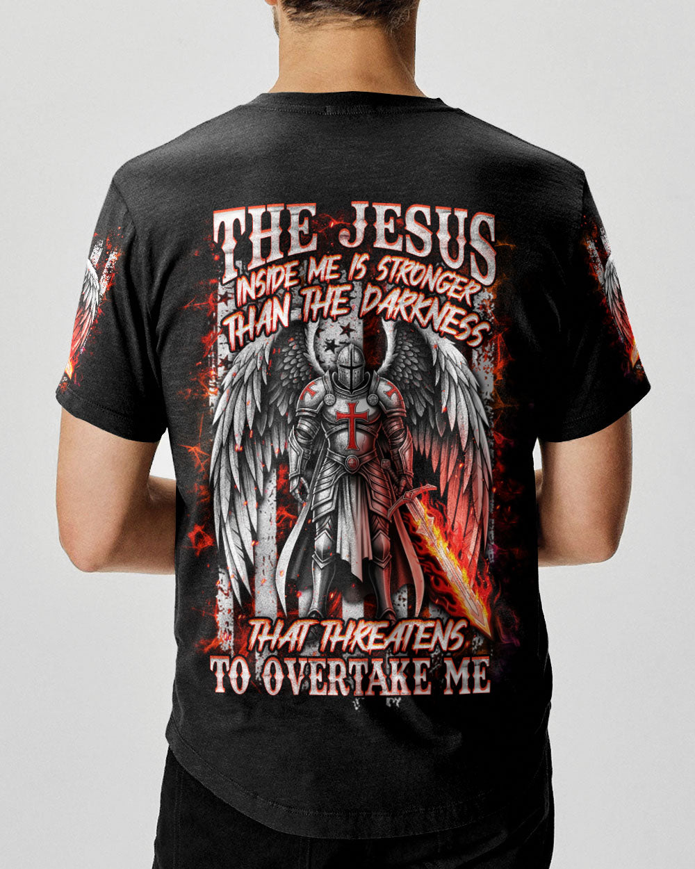 The Jesus Inside Me Is Stronger   Warrior Men's All Over Print Shirt - Yhhn2011251