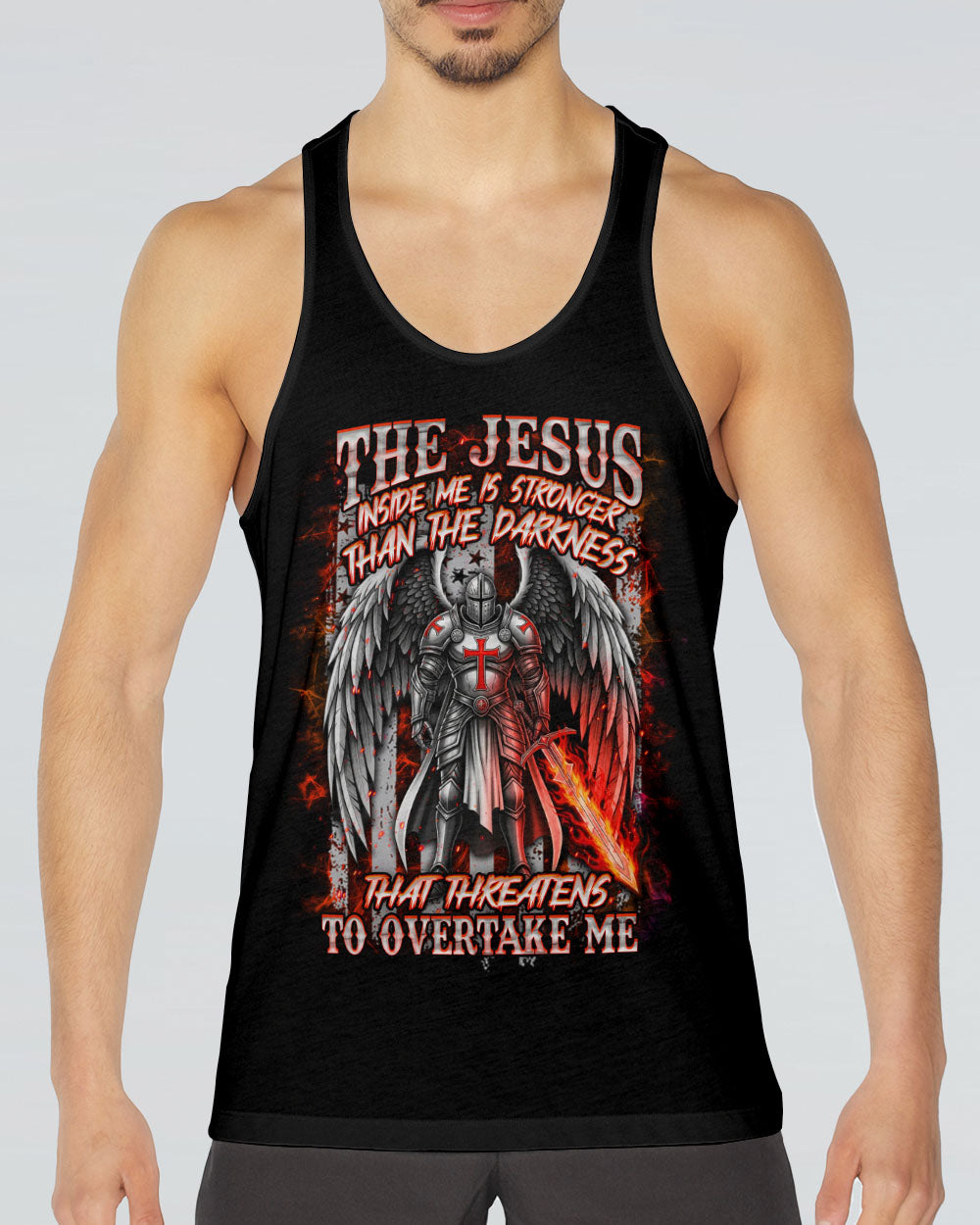 The Jesus Inside Me Is Stronger   Warrior Men's All Over Print Shirt - Yhhn2011251