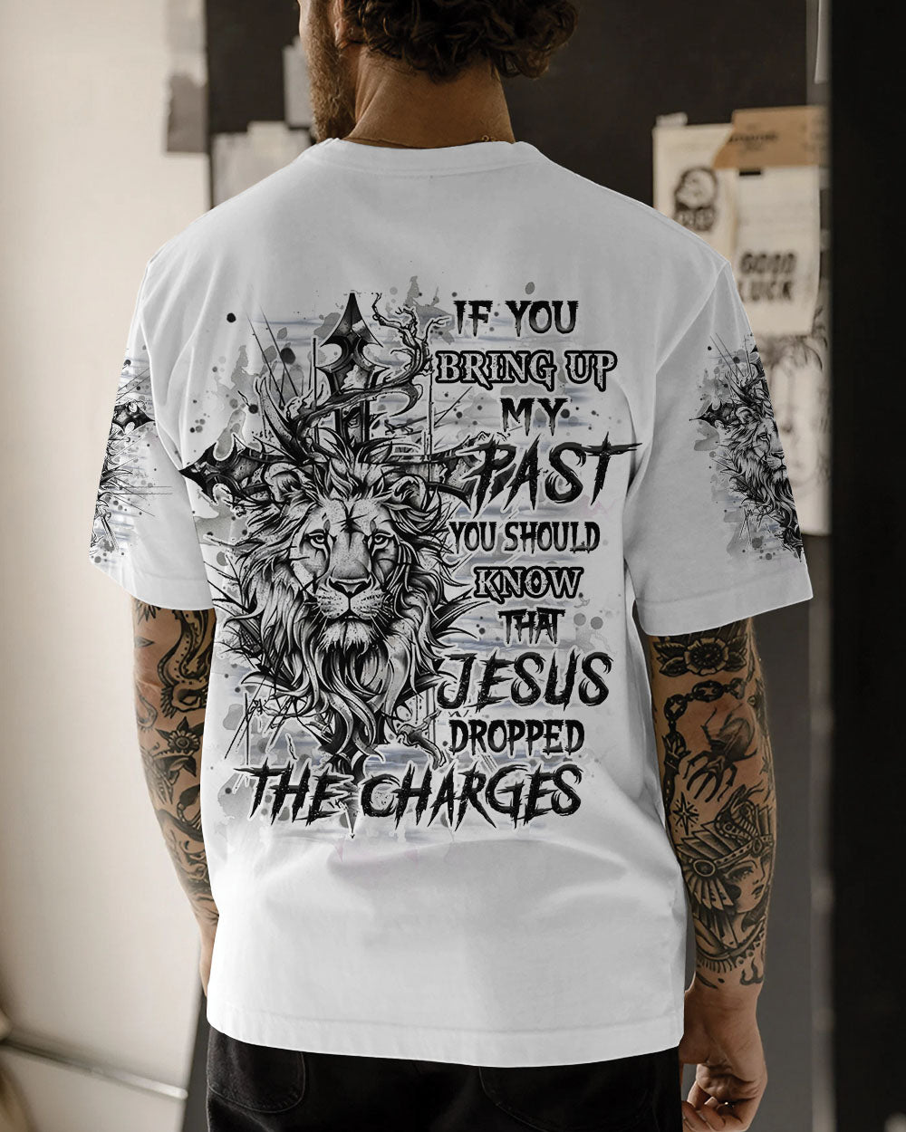 Jesus Dropped The Charges Lion Men's All Over Print Shirt - Yhhn2307243
