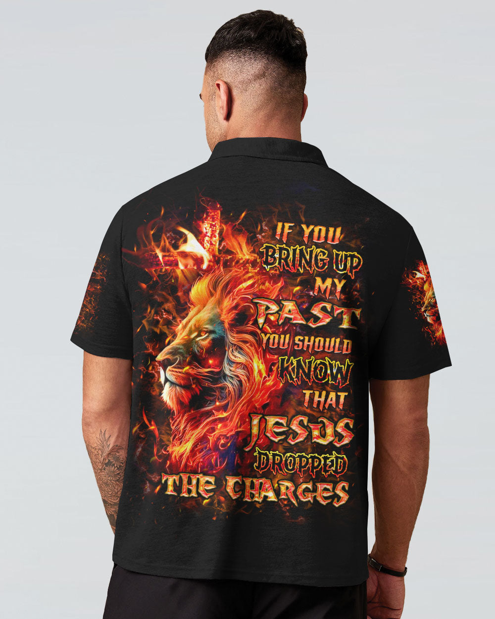Jesus Dropped The Charges Lion Men's All Over Print Shirt - Yhhn2907243