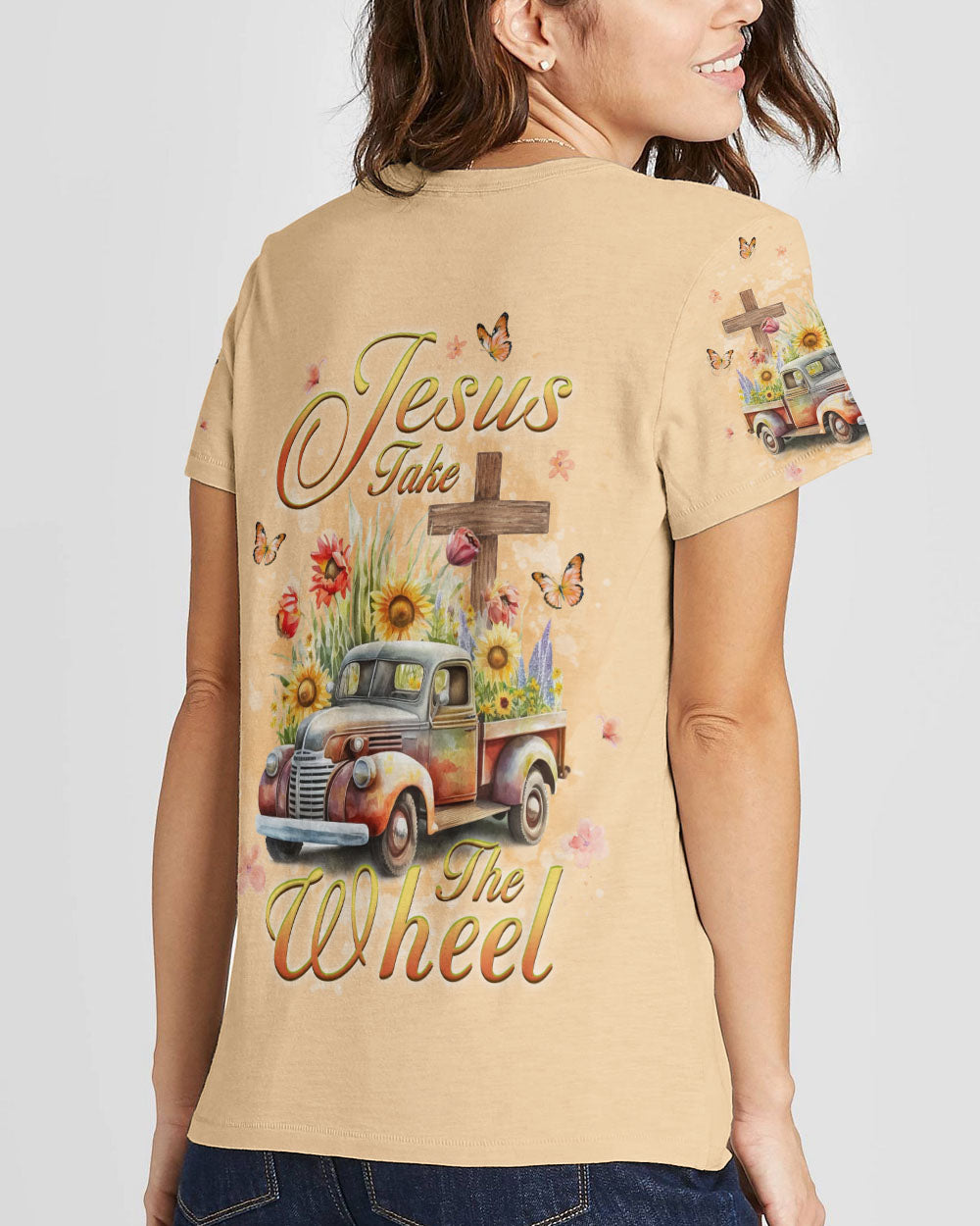 Jesus Take The Wheel Women's All Over Print Shirt - Yhkd1512233