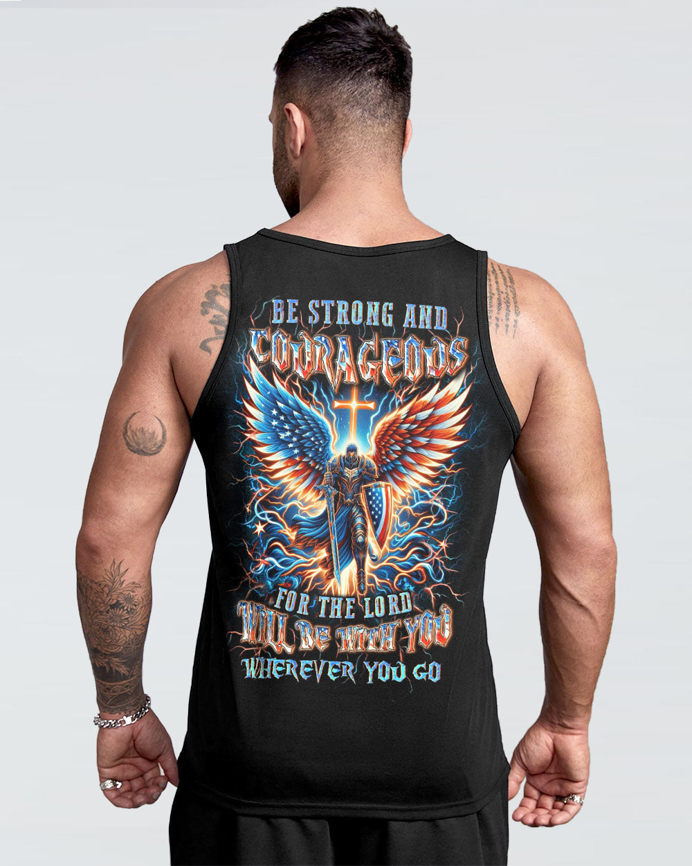 Be Strong And Courageous Men's All Over Print Shirt - Yhln0205242