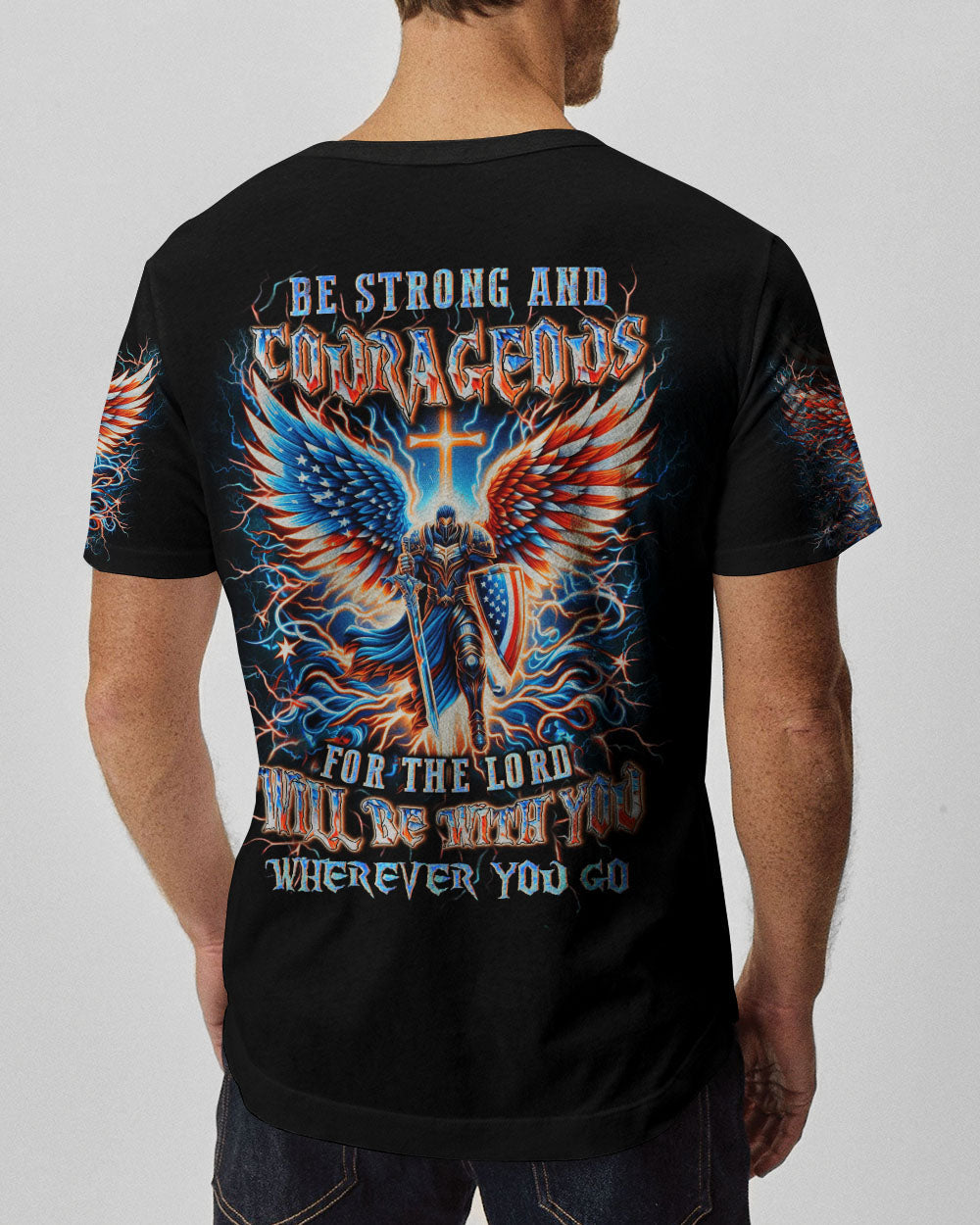 Be Strong And Courageous Men's All Over Print Shirt - Yhln0205242