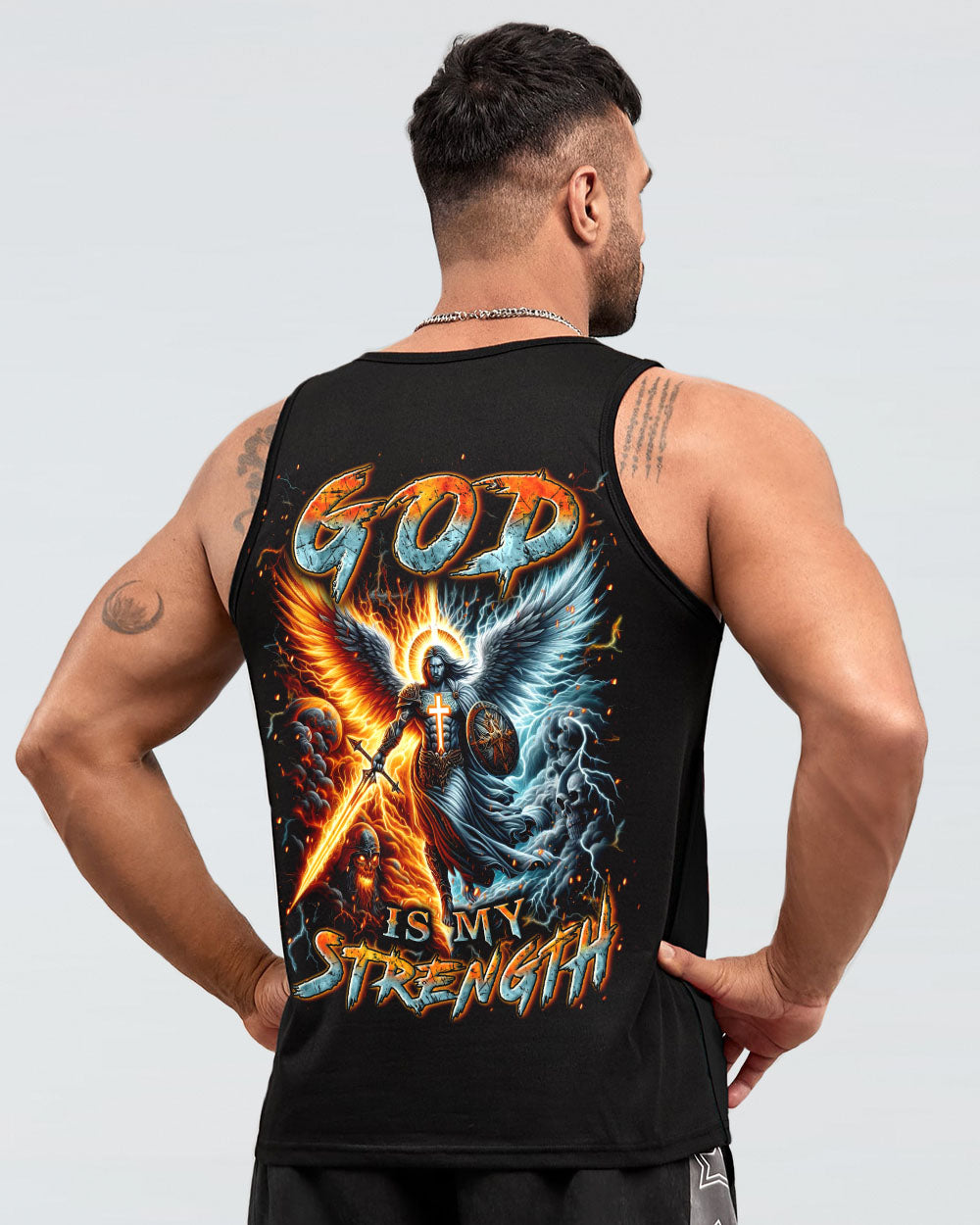 God Is My Strength Men's All Over Print Shirt - Yhln0403242