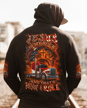 Jesus Is My Rock And That's How I Roll Trucker Men's All Over Print Shirt - Yhln0408253