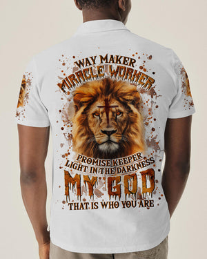 Way Maker Miracle Worker Cross Lion Men's All Over Print Shirt - Yhln0409252