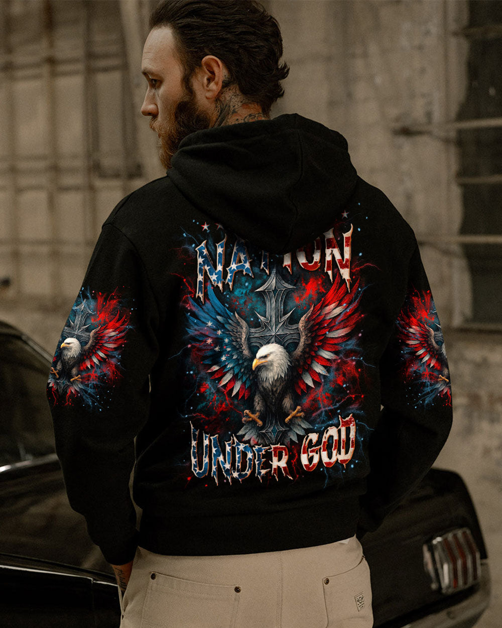 One Nation Under God Warrior Men's All Over Print Shirt - Yhln1006252