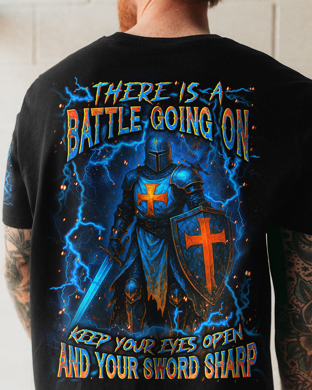 Keep Your Eyes Open And Your Sword Sharp Men's All Over Print Shirt - Yhln1007253