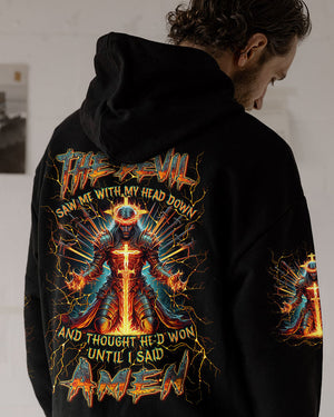 The Devil Caught Me With My Head Down Men's All Over Print Shirt - Yhln1505244