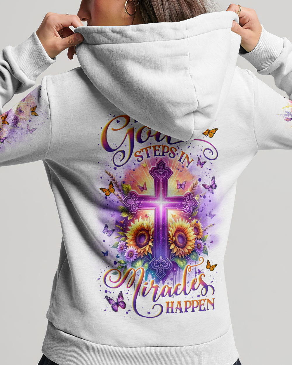 When God Steps In Miracles Happen Women's All Over Print Shirt - Yhln1706243
