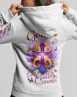 When God Steps In Miracles Happen Women's All Over Print Shirt - Yhln1706243