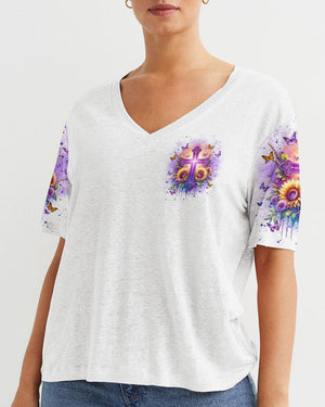 When God Steps In Miracles Happen Women's All Over Print Shirt - Yhln1706243
