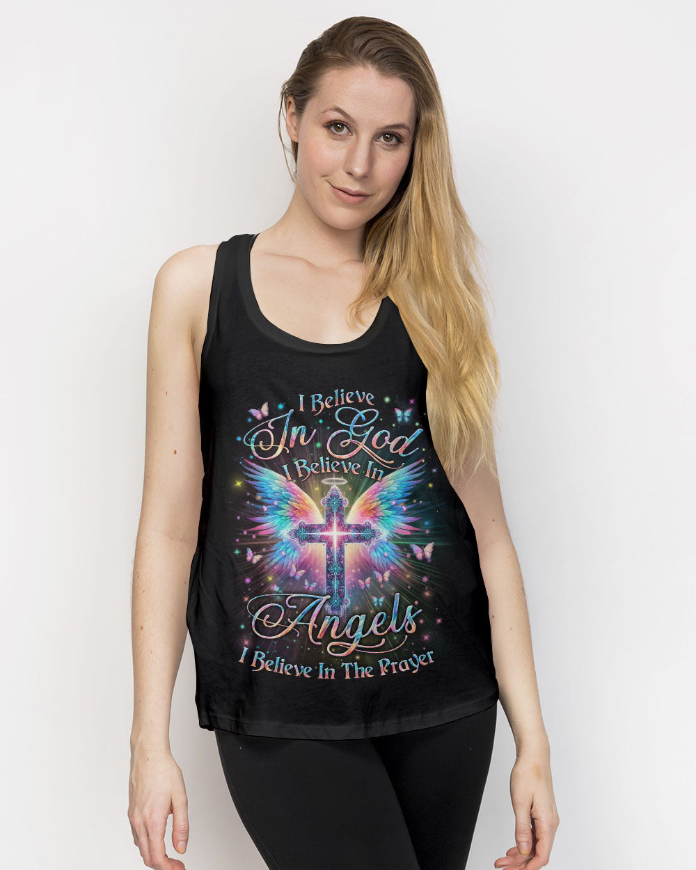 I Believe In God I Believe In Angels Women's All Over Print Shirt - Yhln1901242