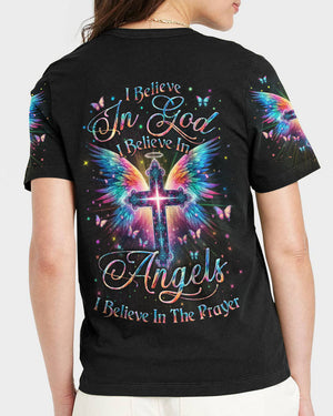 I Believe In God I Believe In Angels Women's All Over Print Shirt - Yhln1901242