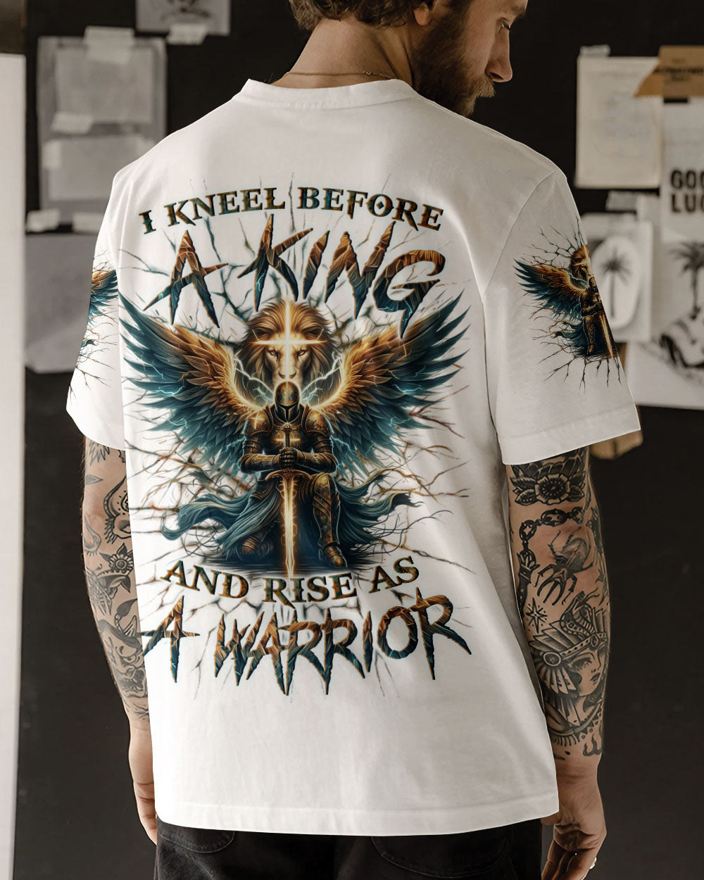 I Kneel Before The King And Rise As A Warrior Men's All Over Print Shirt - Yhln1902252