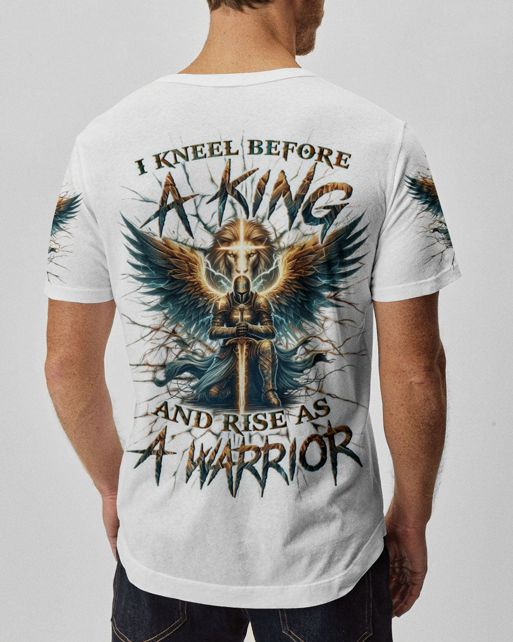 I Kneel Before The King And Rise As A Warrior Men's All Over Print Shirt - Yhln1902252