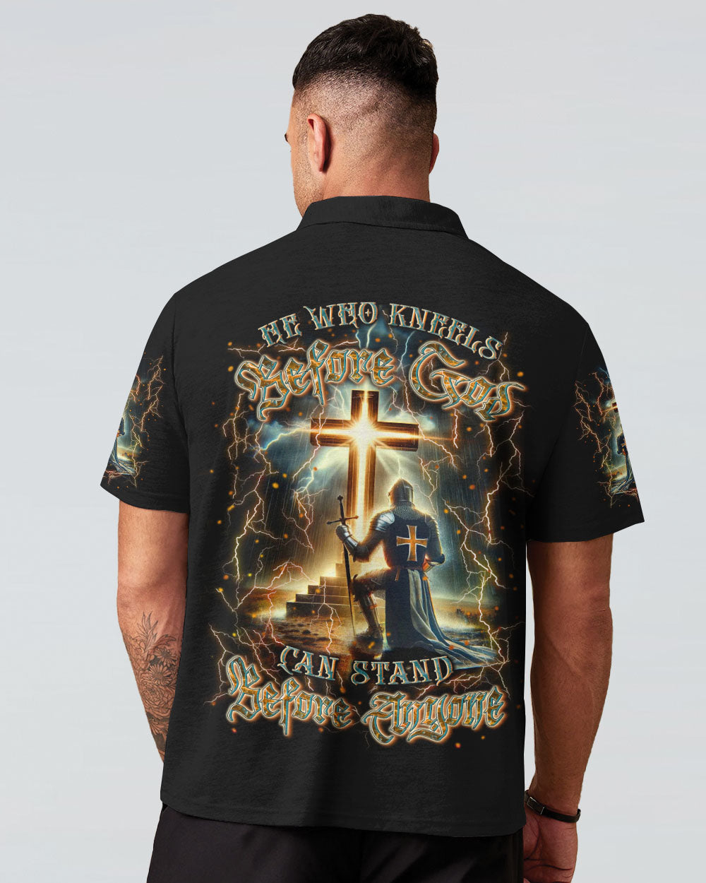 He Who Kneels Before God Warrior Men's All Over Print Shirt - Yhln2208243