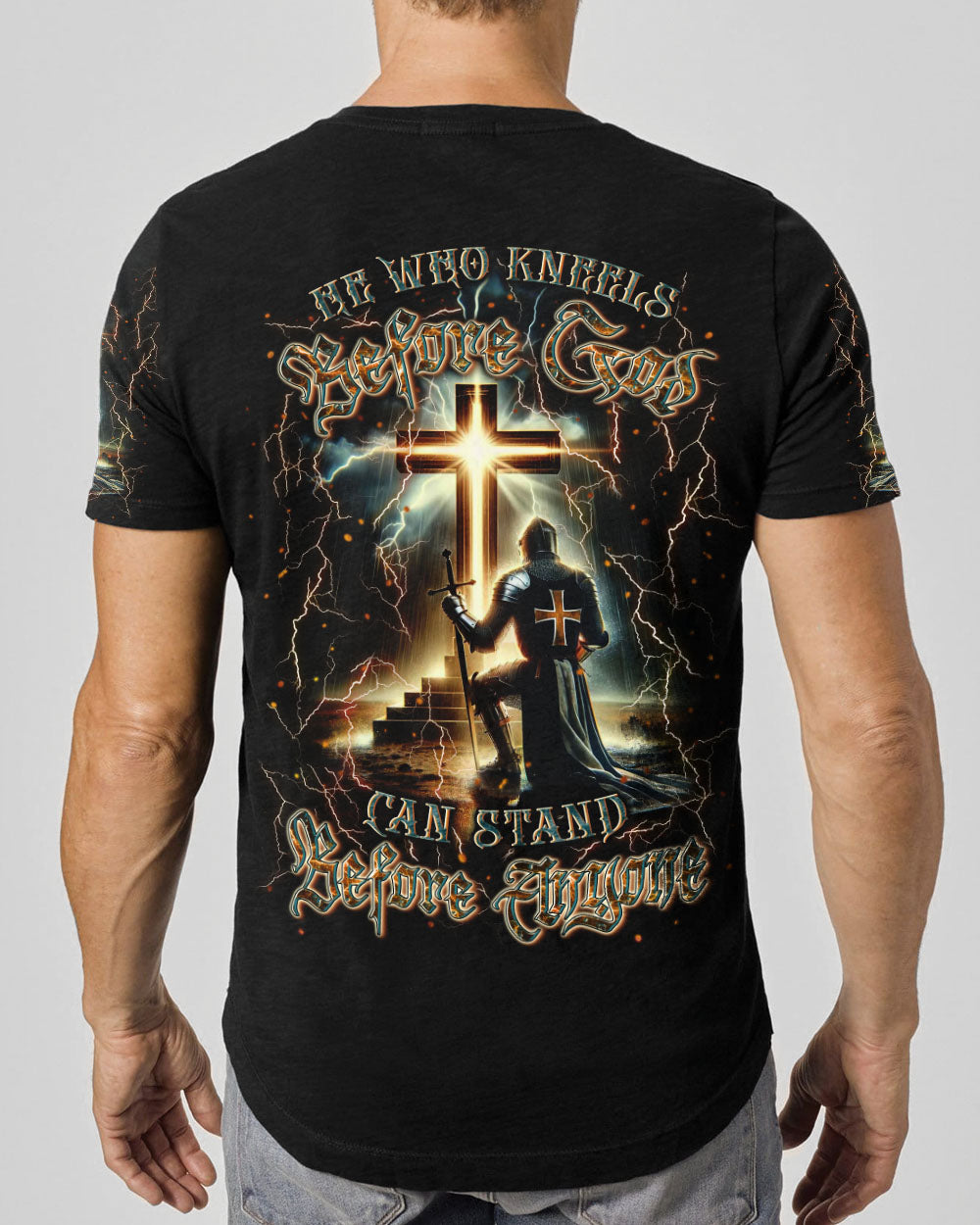 He Who Kneels Before God Warrior Men's All Over Print Shirt - Yhln2208243