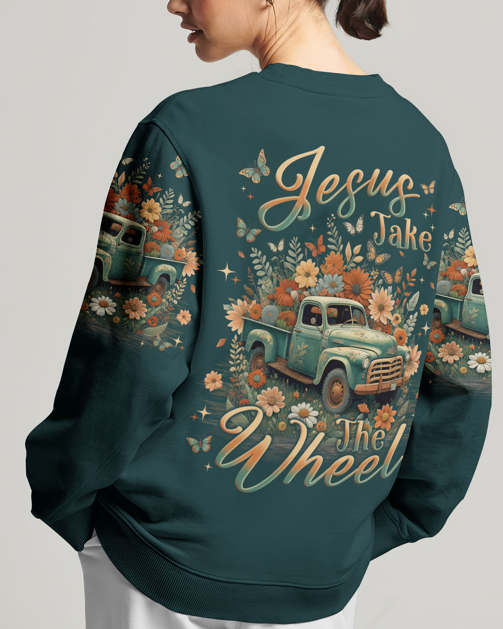 Jesus Take The Wheel Flowers Women's All Over Print Shirt - Yhln2211231