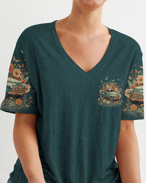 Jesus Take The Wheel Flowers Women's All Over Print Shirt - Yhln2211231