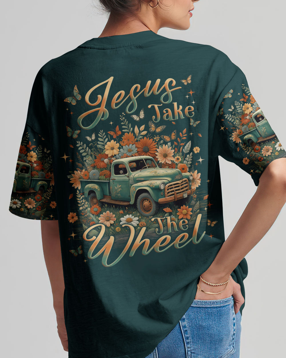 Jesus Take The Wheel Flowers Women's All Over Print Shirt - Yhln2211231