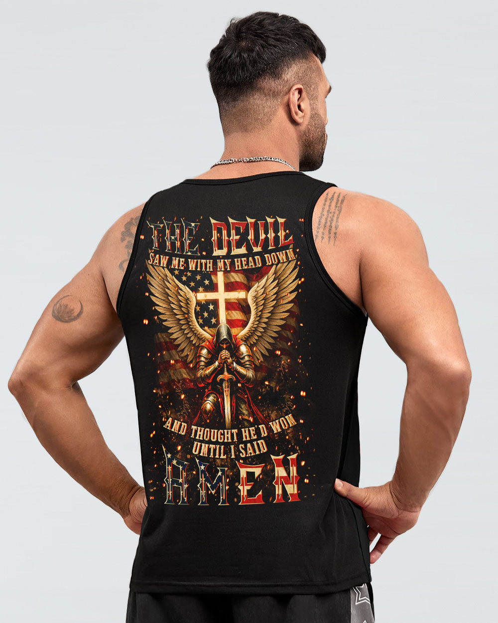 The Devil Caught Me With My Head Down Men's All Over Print Shirt - Yhln2407254