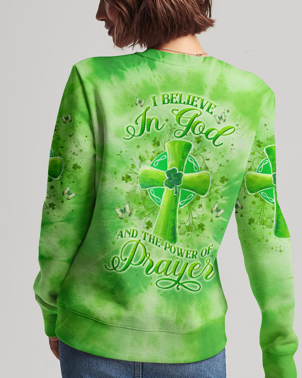 I Believe In God St Patrick's Day Women's All Over Print Shirt - Yhln2501243