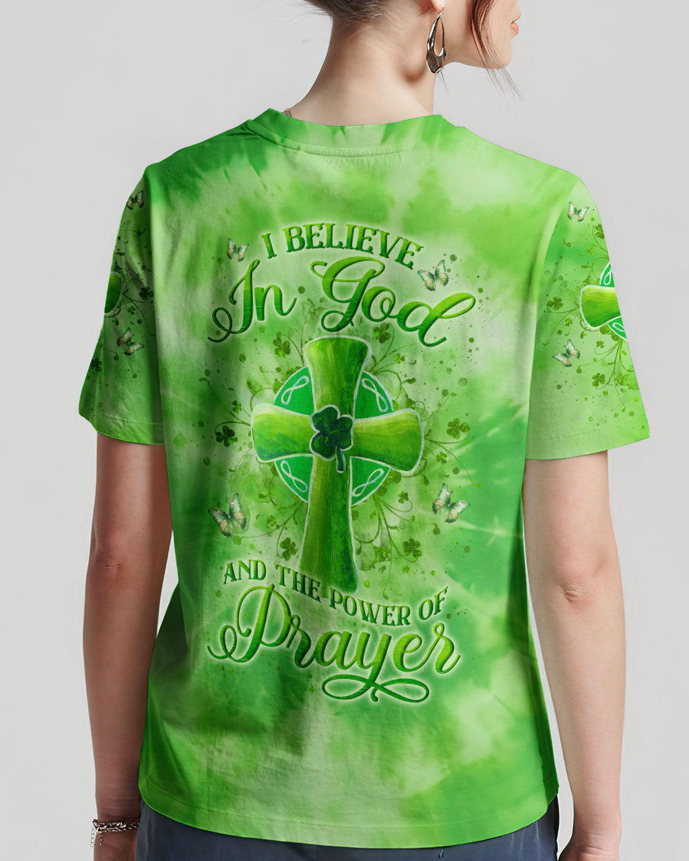 I Believe In God St Patrick's Day Women's All Over Print Shirt - Yhln2501243