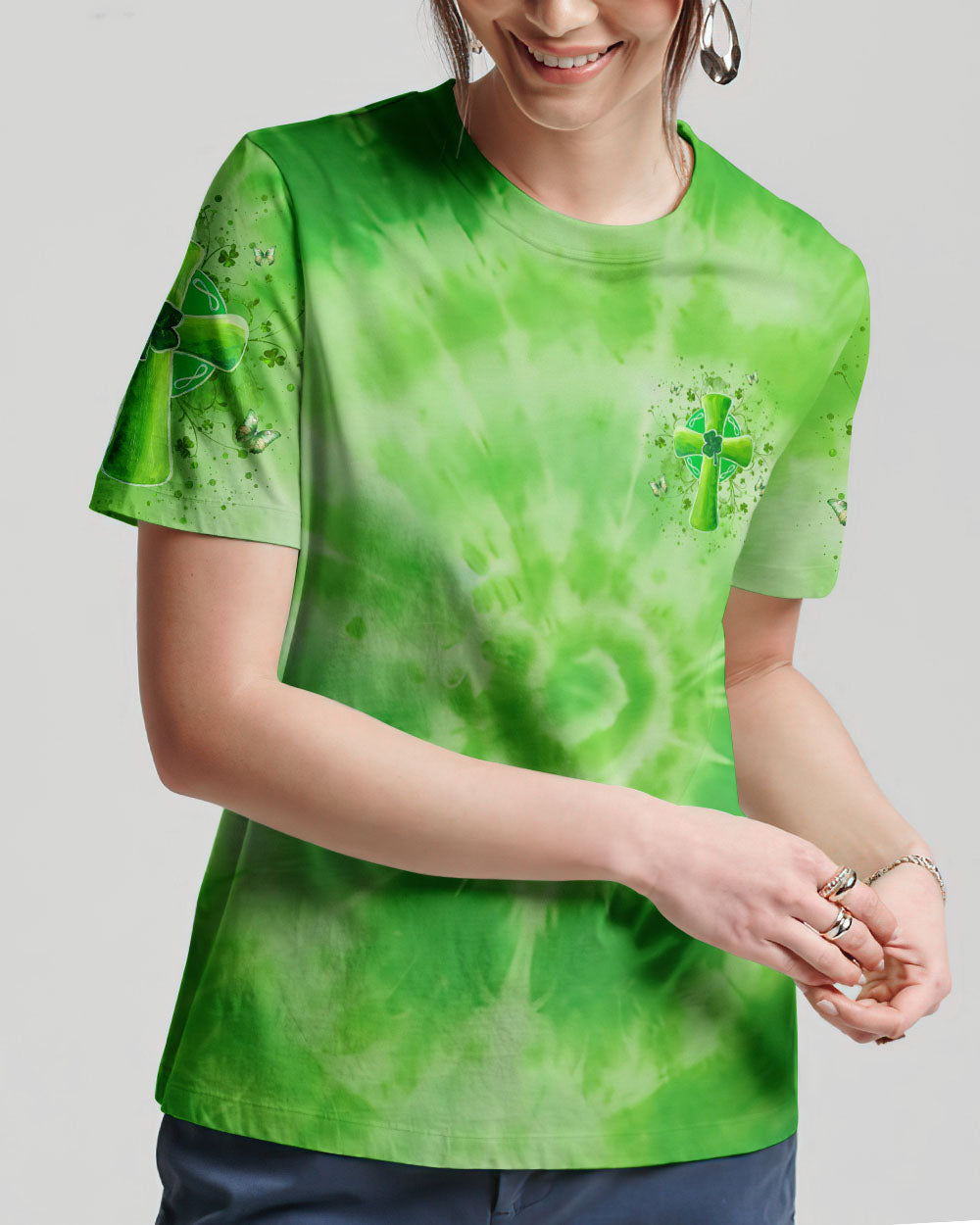 I Believe In God St Patrick's Day Women's All Over Print Shirt - Yhln2501243