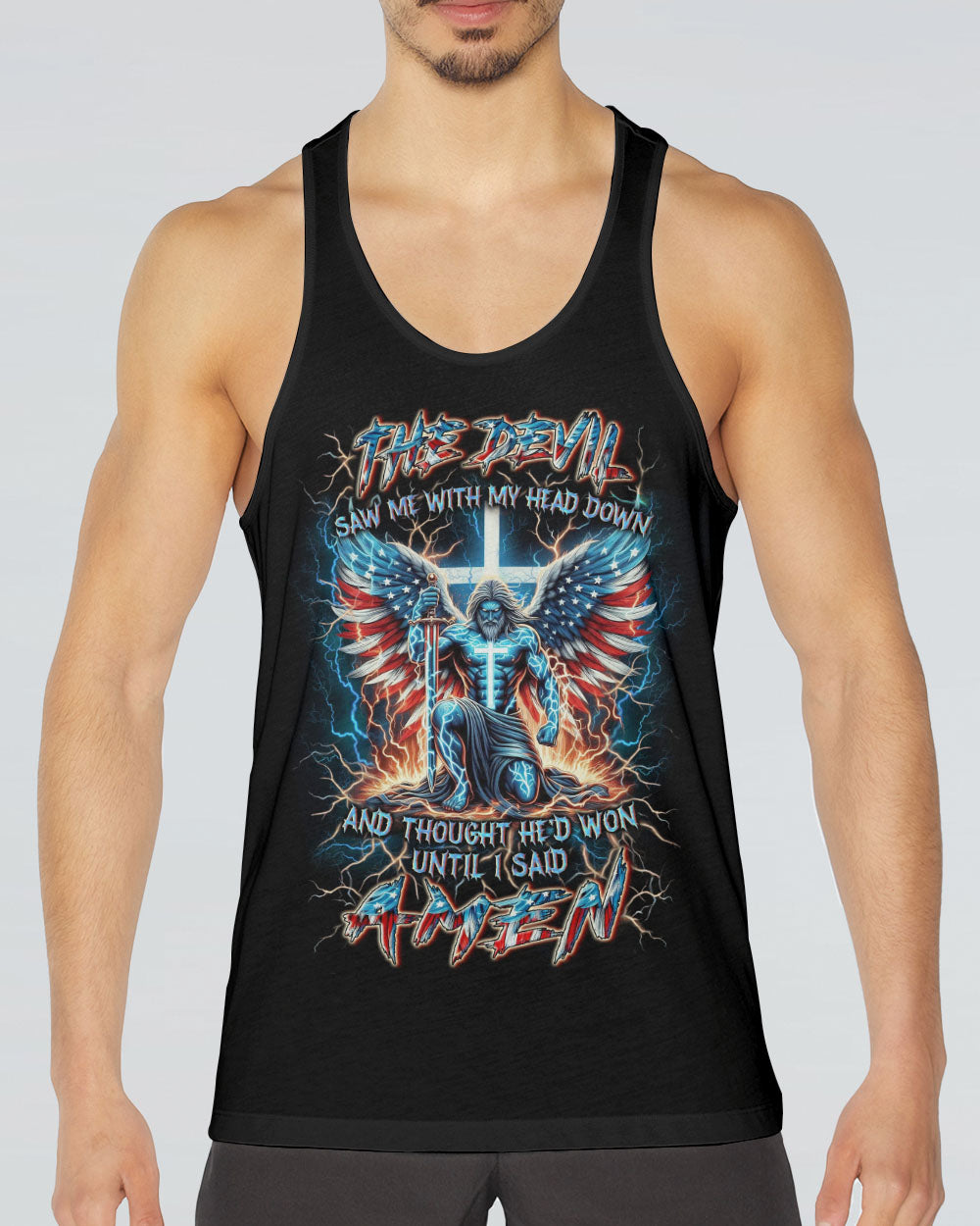 The Devil Caught Me With My Head Down Men's All Over Print Shirt - Yhln2604241