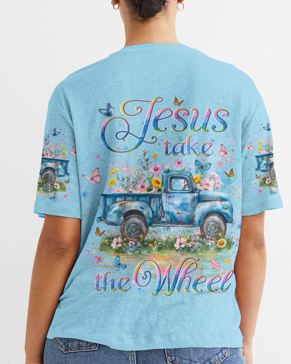 Jesus Take The Wheel Women's All Over Print Shirt - Yhlt0103242