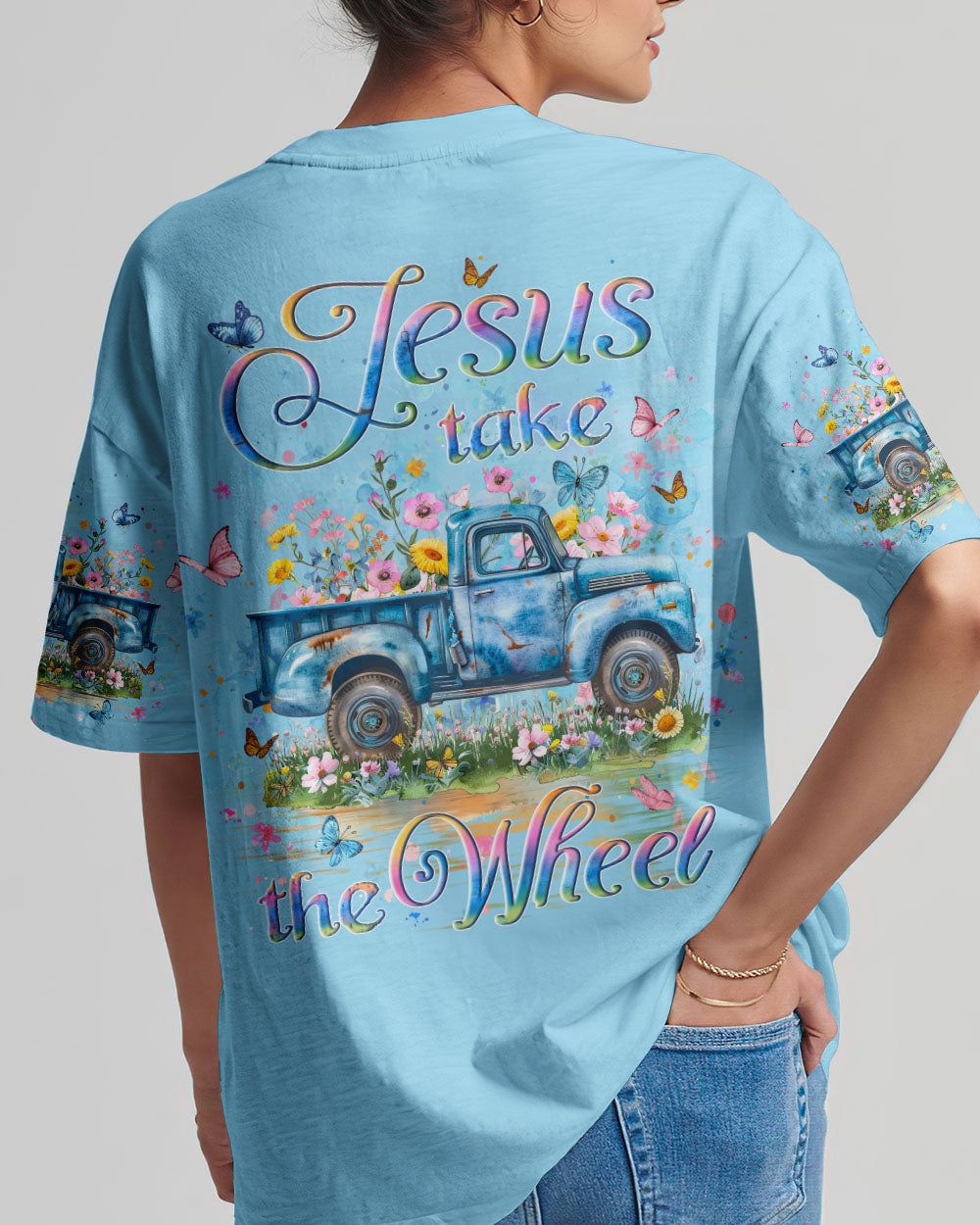 Jesus Take The Wheel Women's All Over Print Shirt - Yhlt0103242