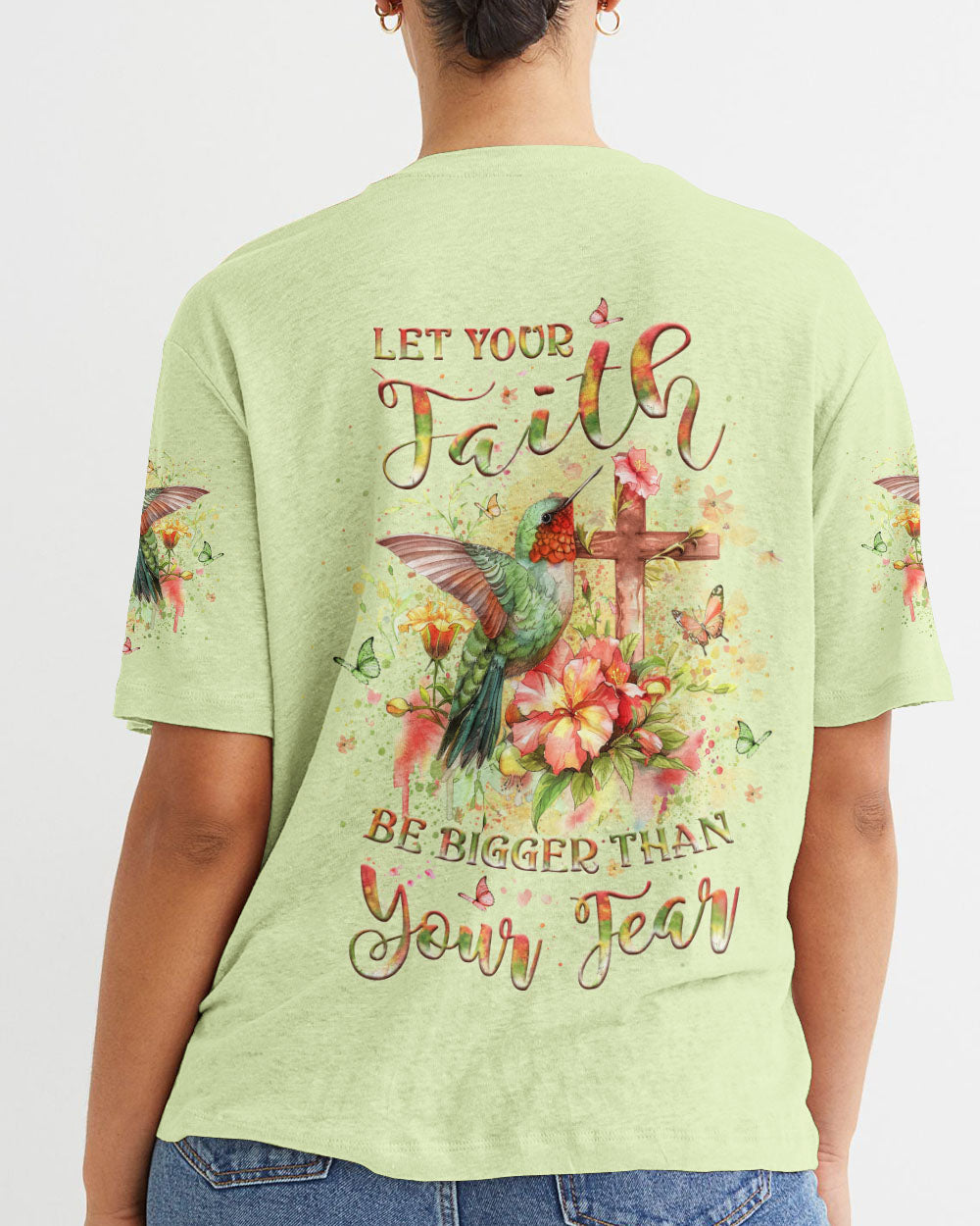 Let Your Faith Be Bigger Than Your Fear Women's All Over Print Shirt - Yhlt1503243