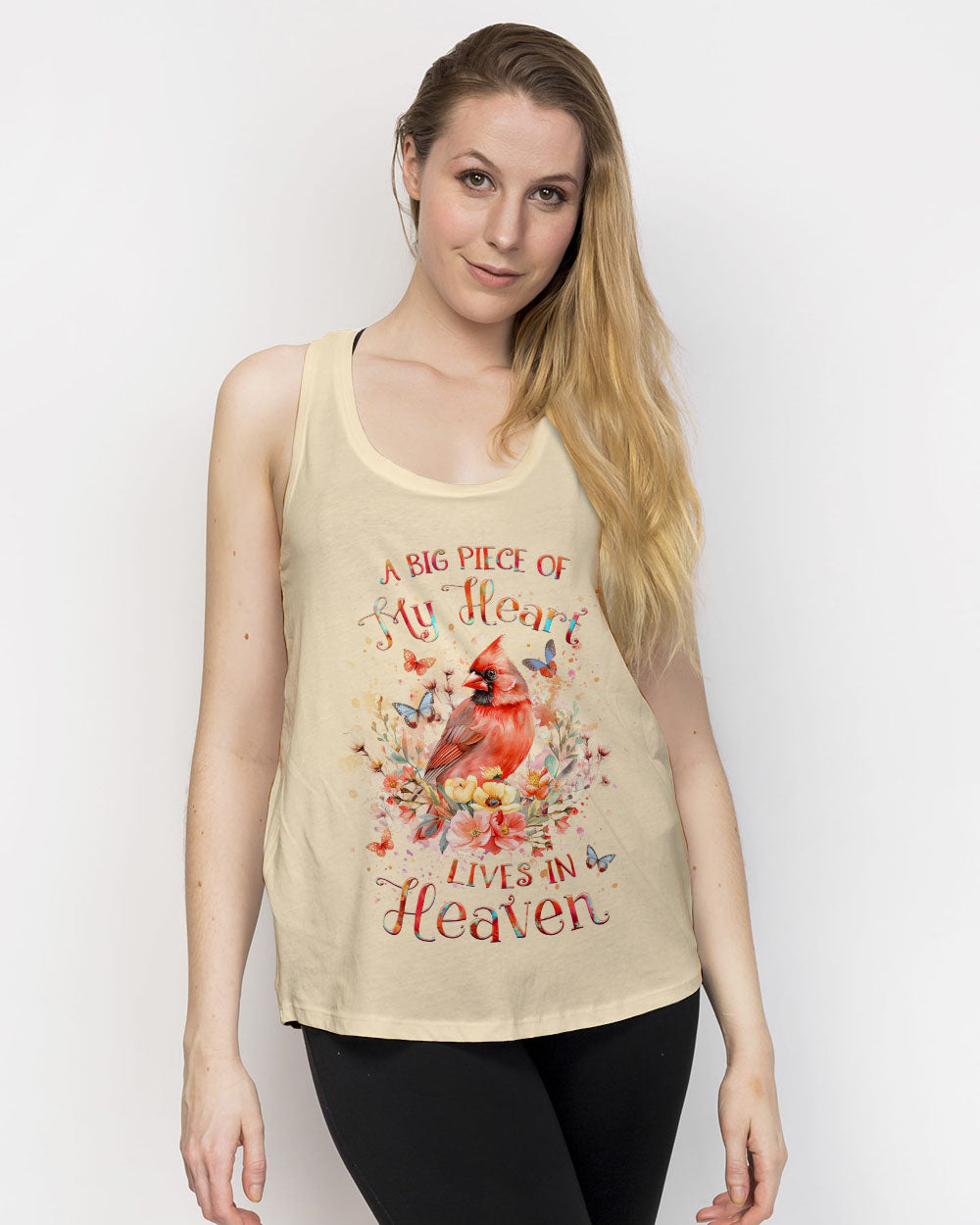 A Big Piece Of My Heart Lives In Heaven Cardinal Women's All Over Print Shirt - Yhlt1603244