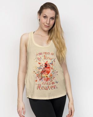 A Big Piece Of My Heart Lives In Heaven Cardinal Women's All Over Print Shirt - Yhlt1603244