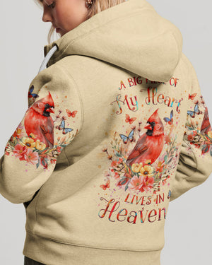 A Big Piece Of My Heart Lives In Heaven Cardinal Women's All Over Print Shirt - Yhlt1603244