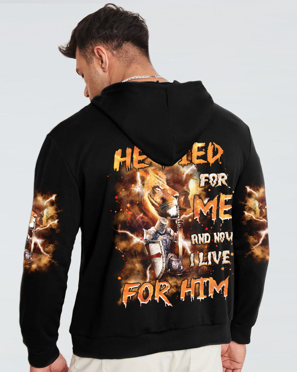 He Died For Me Lion Warrior Men's All Over Print Shirt  - Tlnz2802251