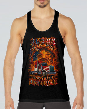 Jesus Is My Rock And That's How I Roll Trucker Men's All Over Print Shirt - Yhln0408253