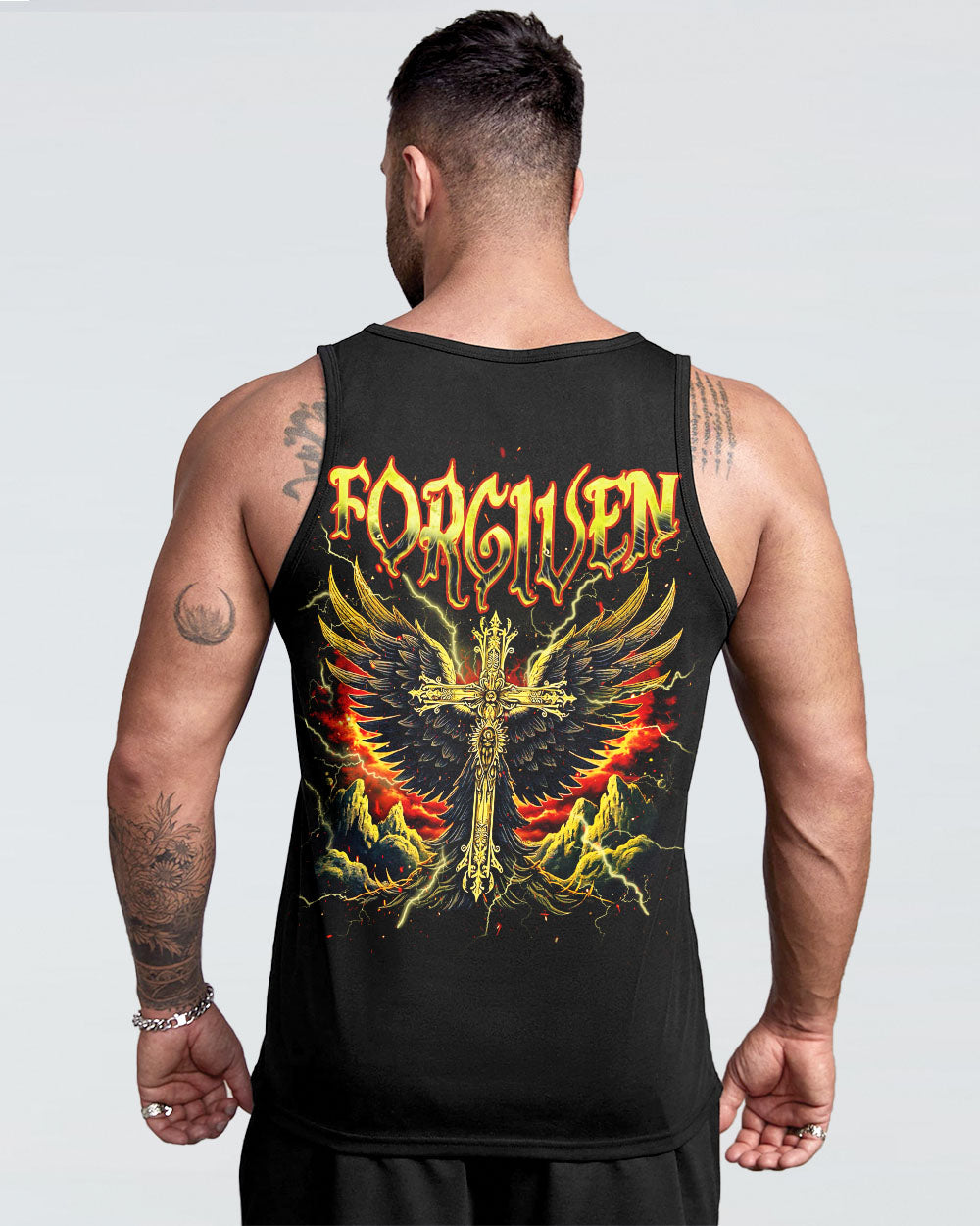 Forgiven Cross Wings Men's All Over Print Shirt  - Tlnz1703253