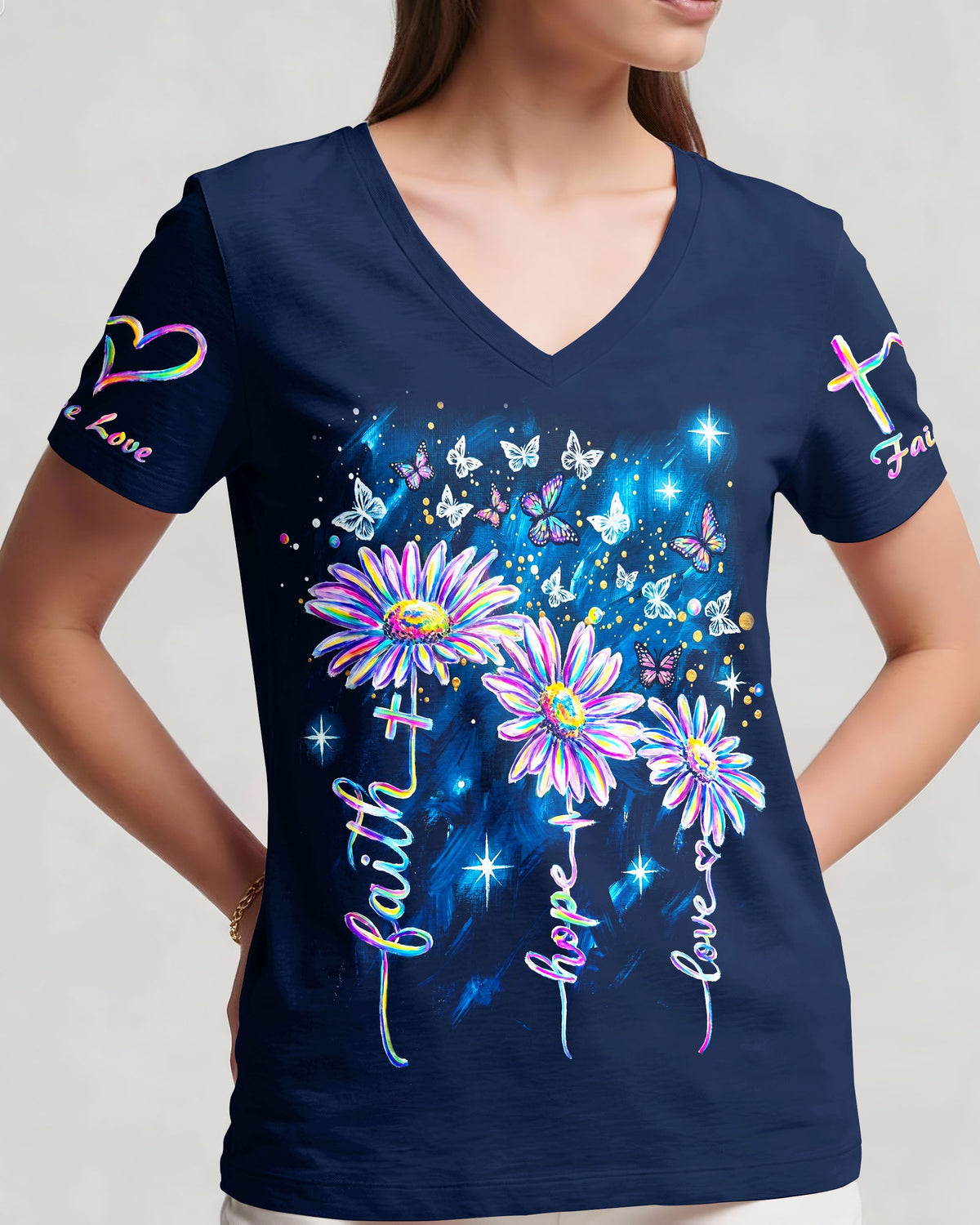 Starlit Faith Hope Love Women's All Over Print - KM2204262