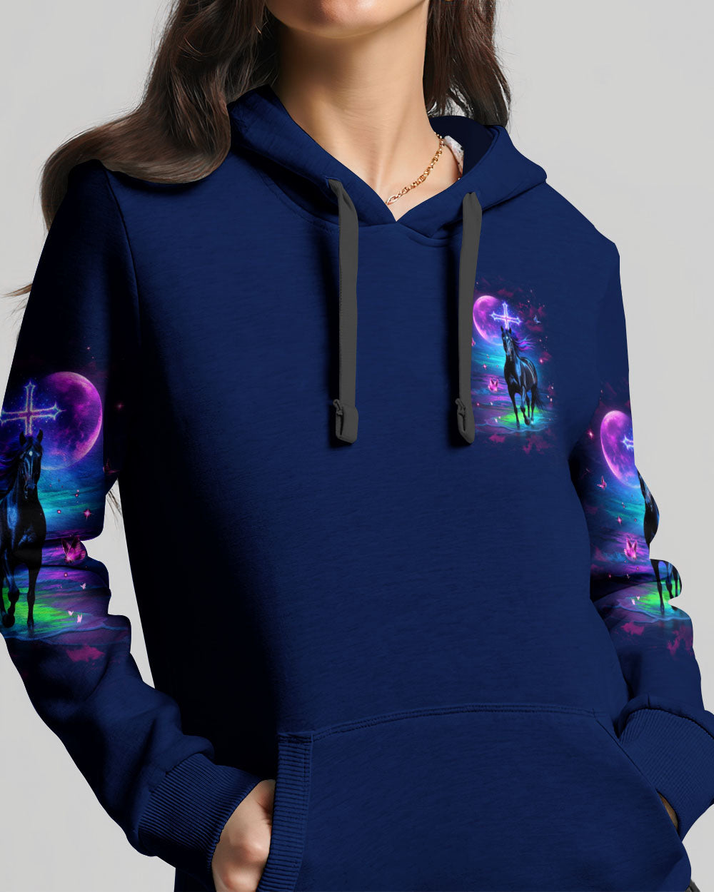 Blessed By God Loved By Jesus Horse Women's All Over Print Shirt - Tlhg1203261