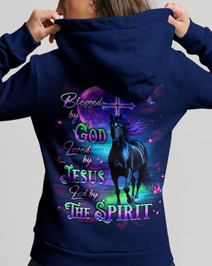Blessed By God Loved By Jesus Horse Women's All Over Print Shirt - Tlhg1203261