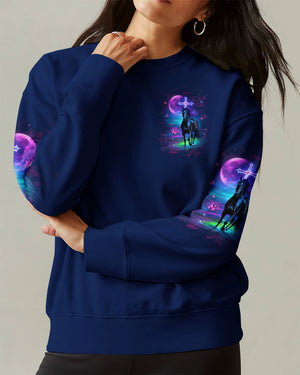 Blessed By God Loved By Jesus Horse Women's All Over Print Shirt - Tlhg1203261