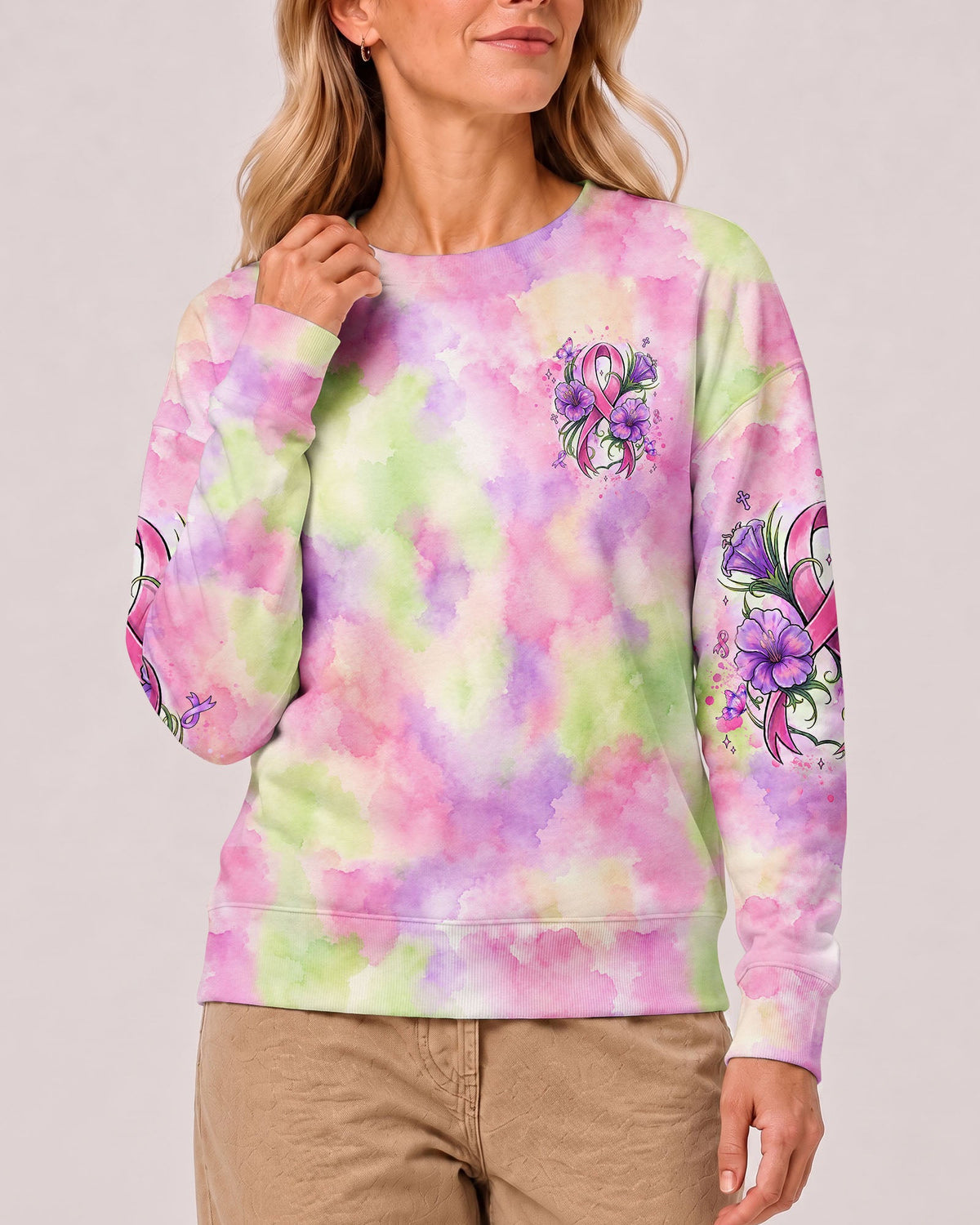 Courage Strength Faith Breast Cancer Awareness Women's All Over Print  - Tlhg2407262