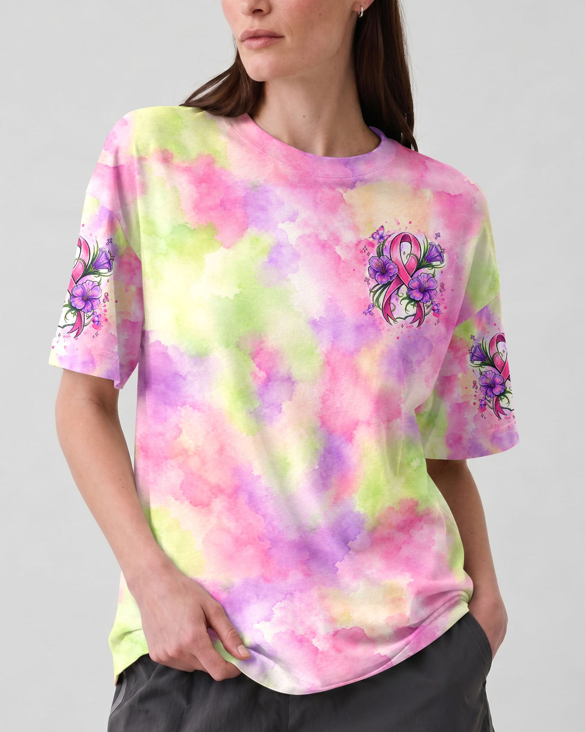 Courage Strength Faith Breast Cancer Awareness Women's All Over Print  - Tlhg2407262