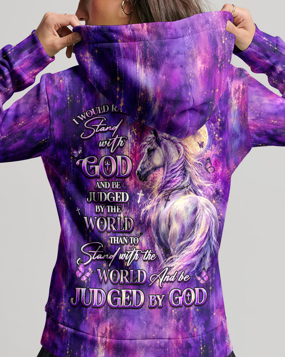 I Would Rather Stand With God Horse Women's All Over Print Shirt  - Tlhg3006261
