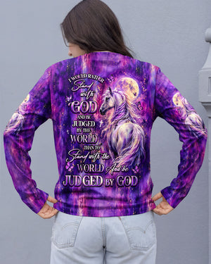 I Would Rather Stand With God Horse Women's All Over Print Shirt  - Tlhg3006261
