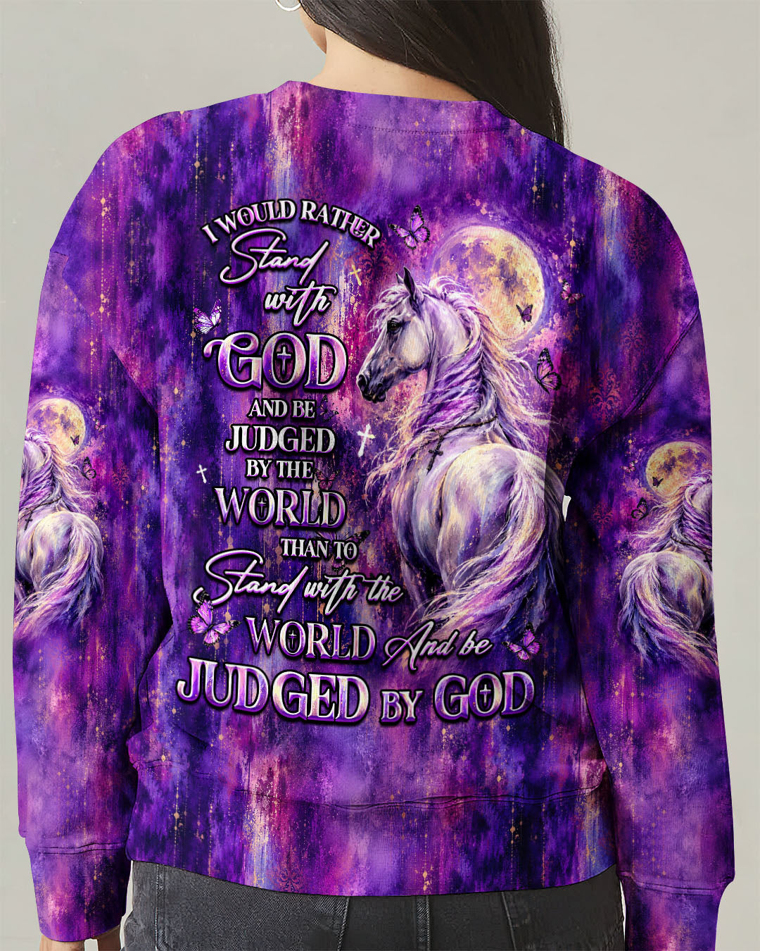 I Would Rather Stand With God Horse Women's All Over Print Shirt  - Tlhg3006261